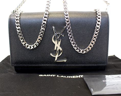 ysl black purse black chain|ysl shoulder bag price.